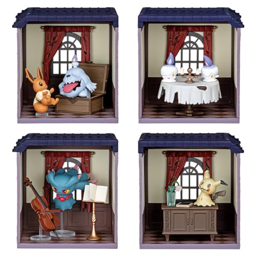 RE-MENT Pokemon Midnight Mansion 2 4 Packs BOX H90xW140xD75mm PVC & ABS NEW_1