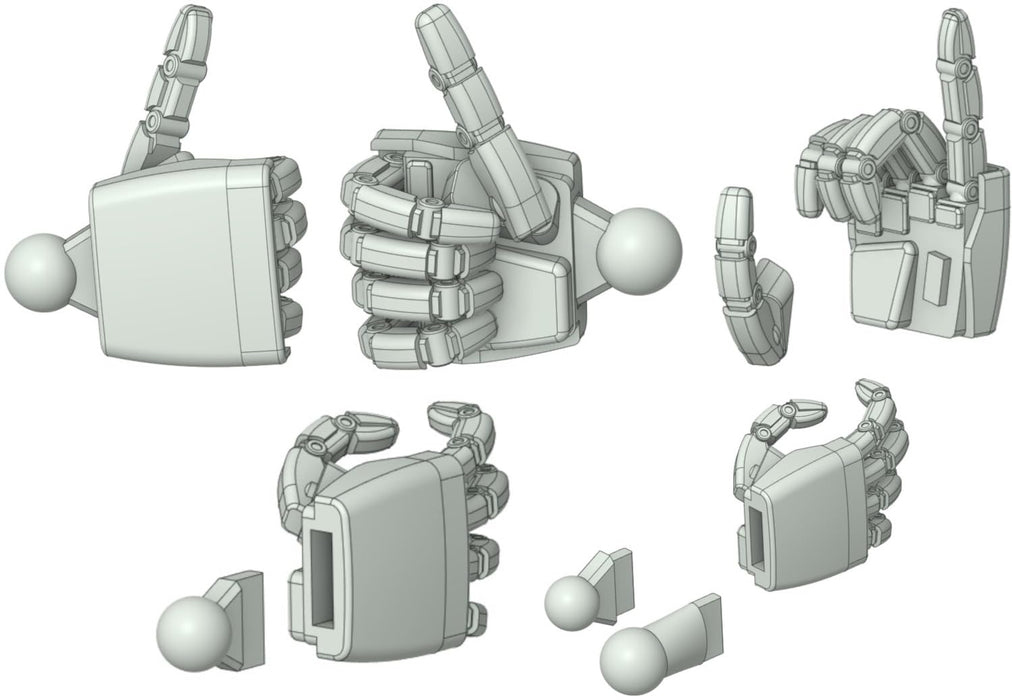 HMA 1/144 Garage General Purpose Hand Parts For Mecha Plastic Model Parts NEW_1