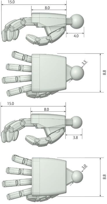 HMA 1/144 Garage General Purpose Hand Parts For Mecha Plastic Model Parts NEW_2