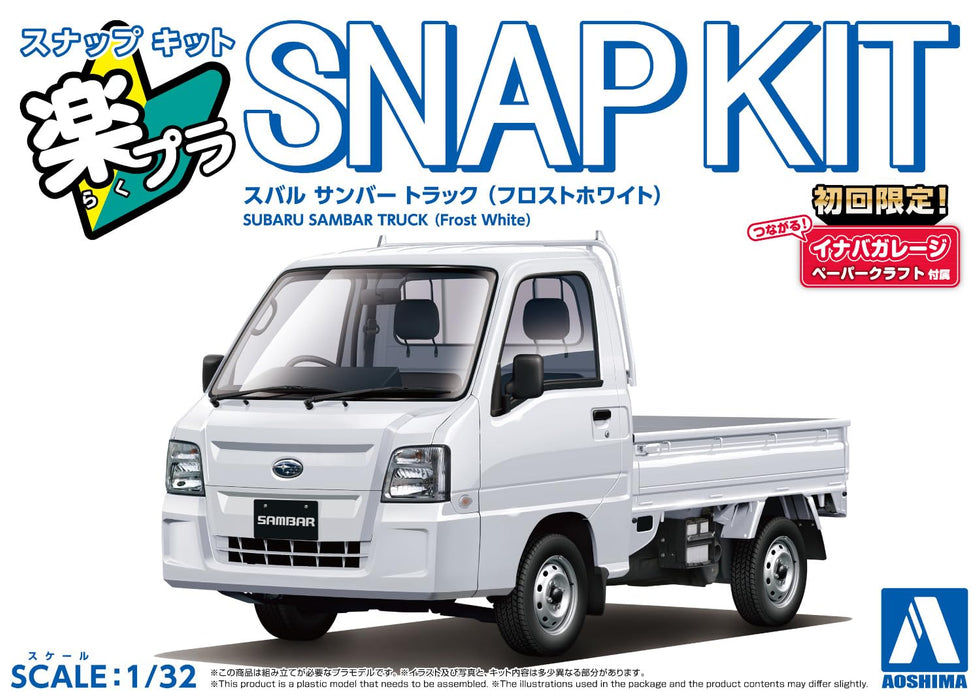 Aoshima 1/32 Snap Kit No.05-FW Subaru Sambar Truck Frost White Model Kit NEW_8