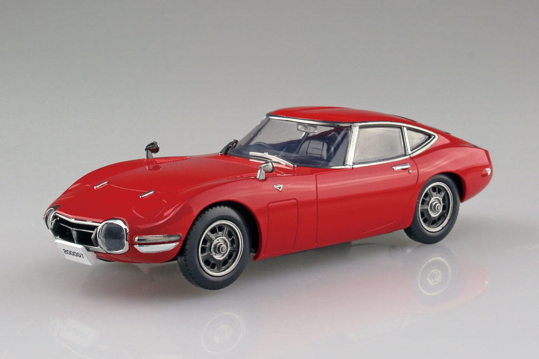 Aoshima 1/32 Rakupla Snap Kit No.06-SR Toyota 2000GT Solar Red Model Kit NEW_2