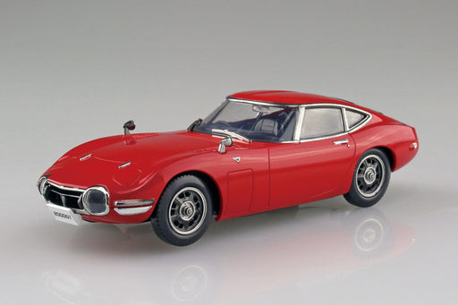 Aoshima 1/32 Rakupla Snap Kit No.06-SR Toyota 2000GT Solar Red Model Kit NEW_2
