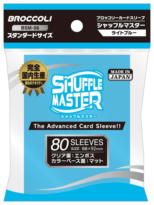 Broccoli Card Sleeve Shuffle Master Blue BSM-06 PP 80 pcs 66x92mm Made in Japan_1