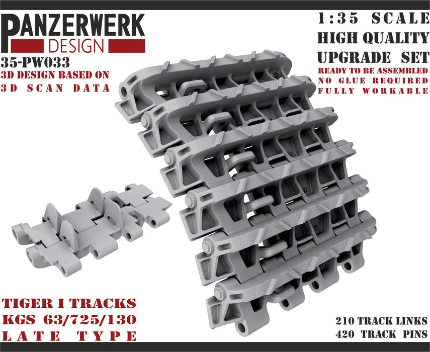 Panzerwerk 1/35 Tiger I Late type Movable tracks Plastic Model Parts WR35033 NEW_4