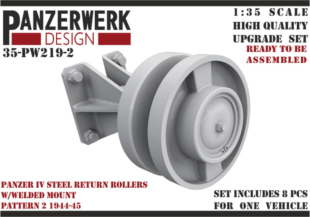 1/35 Panzer IV steel return rollers with casted welded pattern 2 8 pc WR35219-02_2