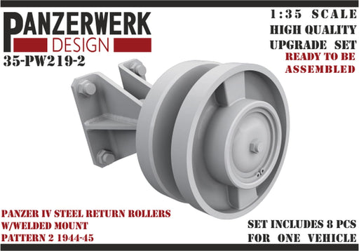 1/35 Panzer IV steel return rollers with casted welded pattern 2 8 pc WR35219-02_2
