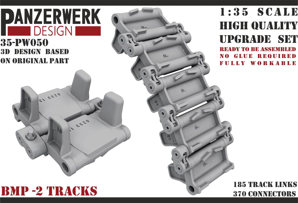 Panzerwerk 1/35 Movable tracks for BMP-2 Plastic Model Parts Resin WR35050 NEW_3