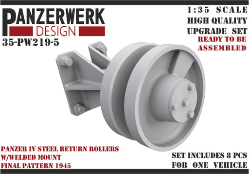 1/35 Panzer IV steel return rollers with welded base final pattern 8pc WR3521905_2
