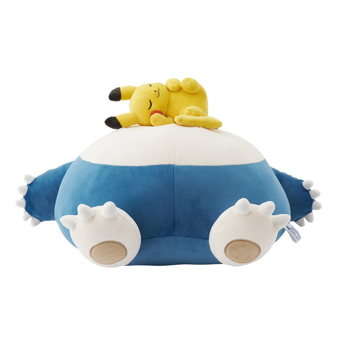 Pokemon Center Original Motchiri Plush Pokemon Sleep Good night Snorlax&Pikachu_4