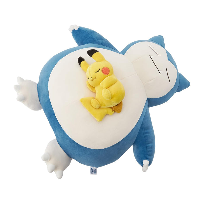 Pokemon Center Original Motchiri Plush Pokemon Sleep Good night Snorlax&Pikachu_5