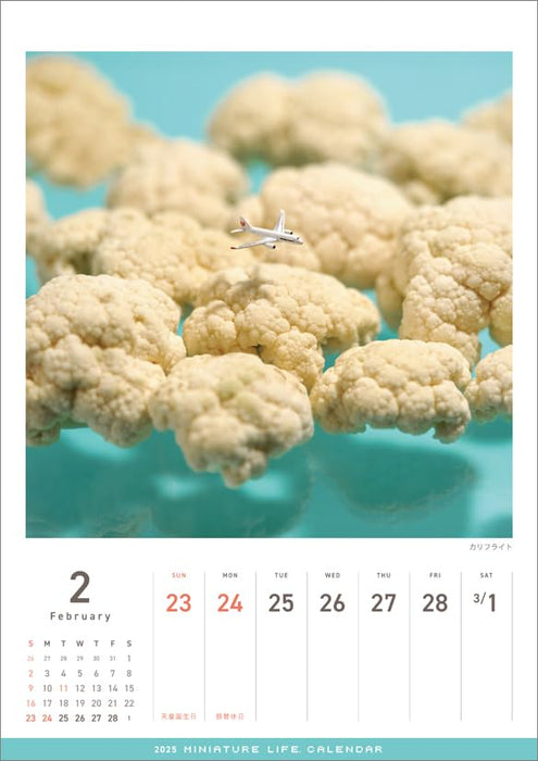 WALL Calendar 2025 Miniature Life Tatsuya Tanaka Hagoromo A4 56page CL25-0466_3