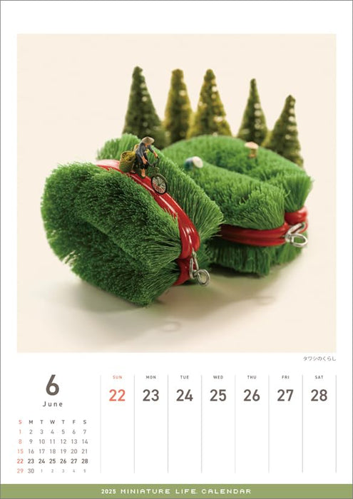 WALL Calendar 2025 Miniature Life Tatsuya Tanaka Hagoromo A4 56page CL25-0466_4