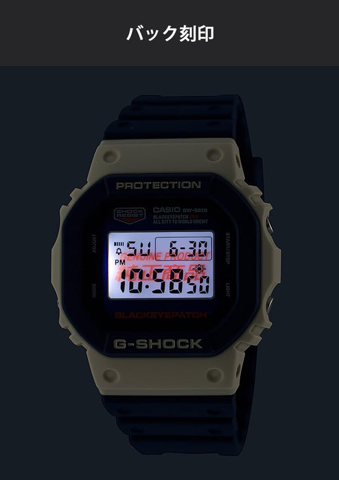 CASIO G-SHOCK DW-5610BEP-2JR BlackEyePatch Collaboration Model Navy Resin NEW_3
