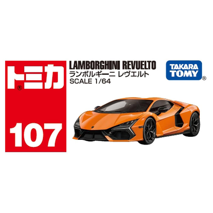 Takara Tomy Tomica No.107 Lamborghini Revuelto Orange (Box) Miniature Car NEW_4
