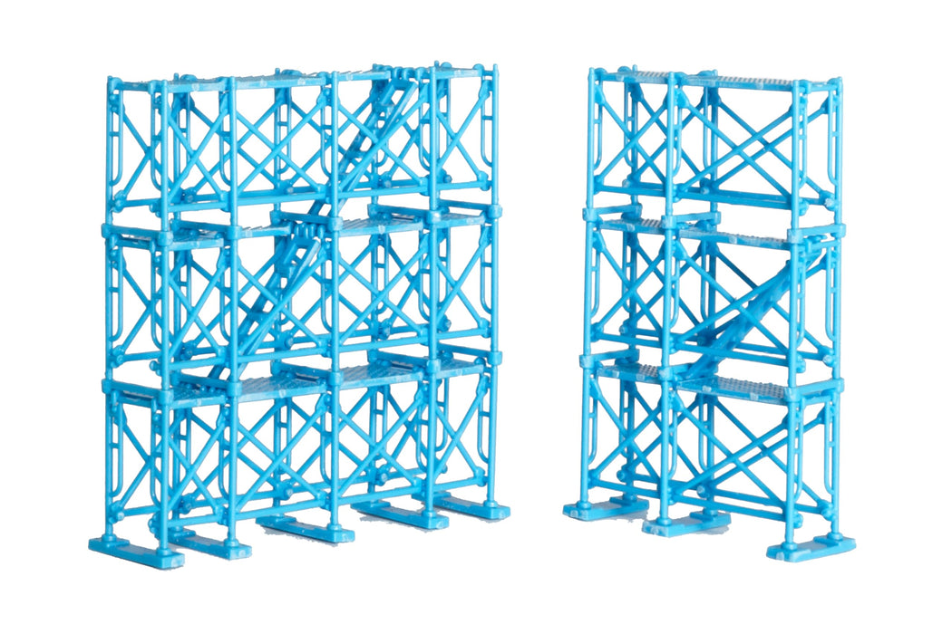 Plum Pop Another World Series 1/64-1/100 Ashiba Scaffold Blue Model Kit PP211_1