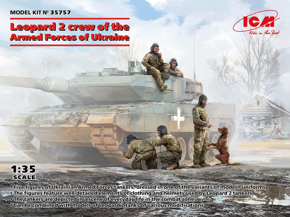 ICM 1/35 Leopard Crew Armed Forces of Ukrainian Plastic Model Kit 35757 NEW_7