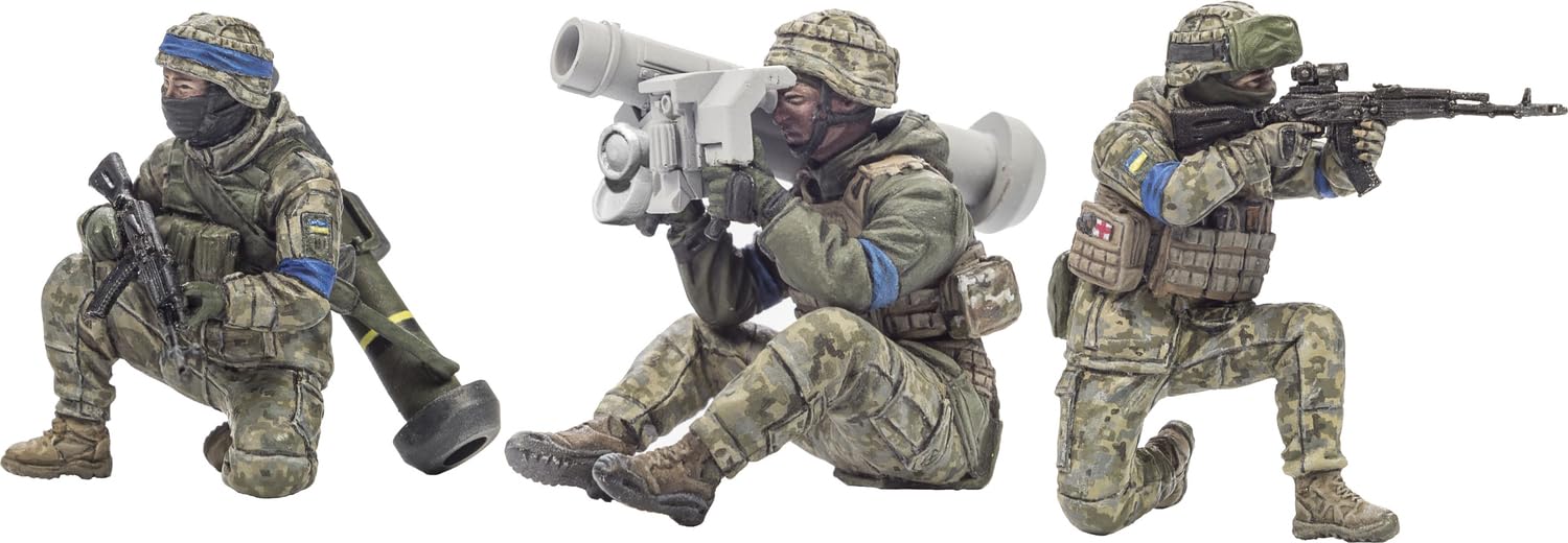Hobby Fan 1/35 Ukrainian Tank Hunter FGM-148 Javelin Squad 3 figures Kit HF771_1
