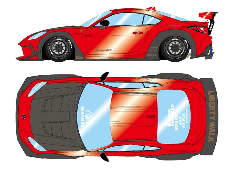 Make Up EIDOLON 1/43 scale LB Nation GR86 Candy Red Resin Miniature Car NEW_1