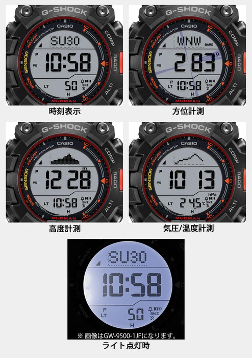 Casio G-Shock Mudman GW-9500MEC-1JF Emergency Color Solar Radio Men Watch NEW_3