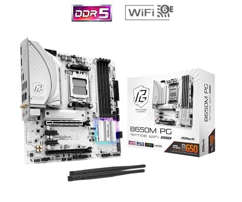 ASRock B650M PG RIPTIDE WIFI White Model AM5 Micro-ATX Motherboard DDR5 NEW_5