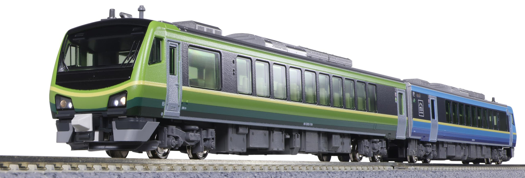 Kato N gauge Series HB-E300 SATONO 2-Car Set Diesel car 10-1918 Model Train 6849_2