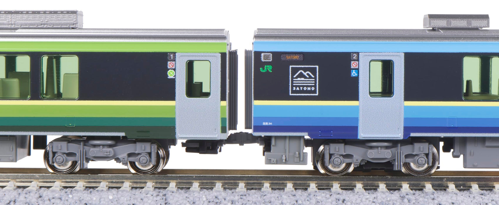 Kato N gauge Series HB-E300 SATONO 2-Car Set Diesel car 10-1918 Model Train 6849_5