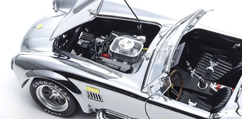 Kyosho Original 1/18 SHELBY COBRA 427 S/C CHROME Silver KS08047CP Diecast Car_4