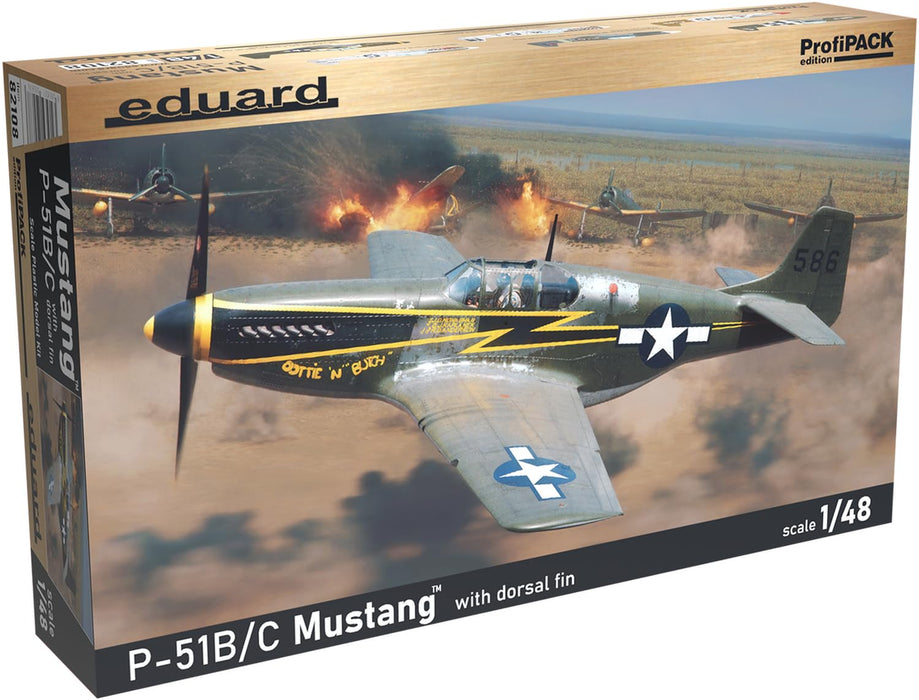 Eduard 1/48 P-51B/C Mustang w/ dorsal fin ProfiPACK Plastic Model Kit EDU82108_1