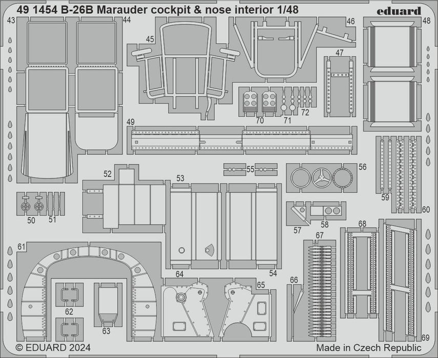 Eduard 1/48 B-26B Marauder Big Ed Martin Parts Set Part I for ICM EDUBIG49421_2