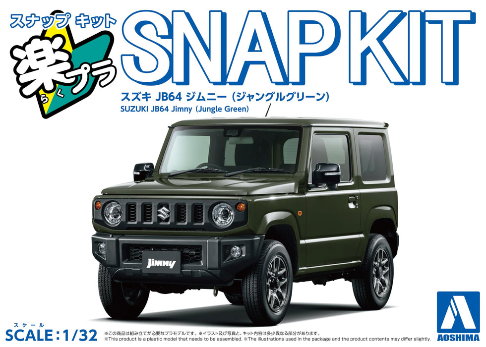 Aoshima 1/32 Rakupla Snap Kit No.09-JG Suzuki JB64 Jimny Jungle Green Kit NEW_4