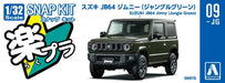 Aoshima 1/32 Rakupla Snap Kit No.09-JG Suzuki JB64 Jimny Jungle Green Kit NEW_5