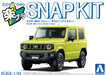 Aoshima 1/32 Rakupla Snap Kit No.09-KY Suzuki JB64 Jimny Kinetic Yellow Kit NEW_4