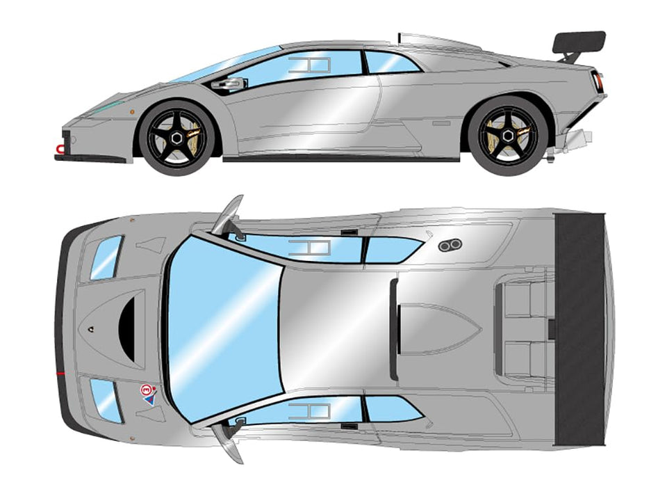 Make Up EIDOLON 1/43 Lamborghini Diablo GTR 1999 Silver Resin Car EM786D NEW_1