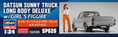 Hasegawa 1/24 Datsun Sunny Track Long Body Deluxe Kit w/Girls Figure SP626 NEW_6