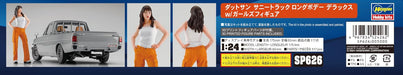 Hasegawa 1/24 Datsun Sunny Track Long Body Deluxe Kit w/Girls Figure SP626 NEW_7