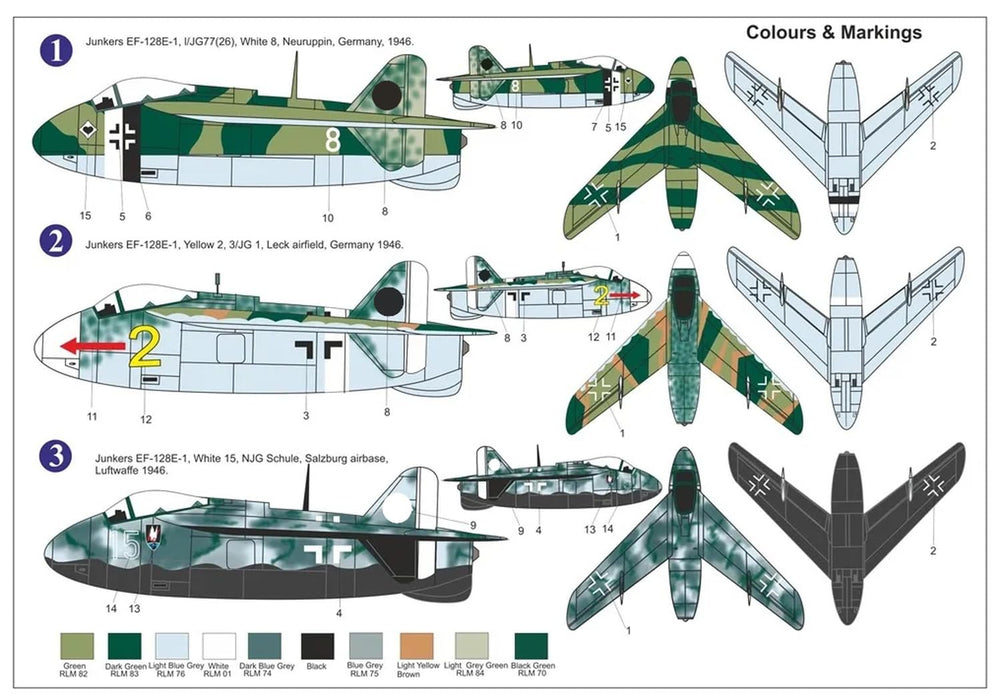 AZ Model 1/72 German Junkers EF 128E-1 Over Europe Plastic Model Kit AZM7886 NEW_2