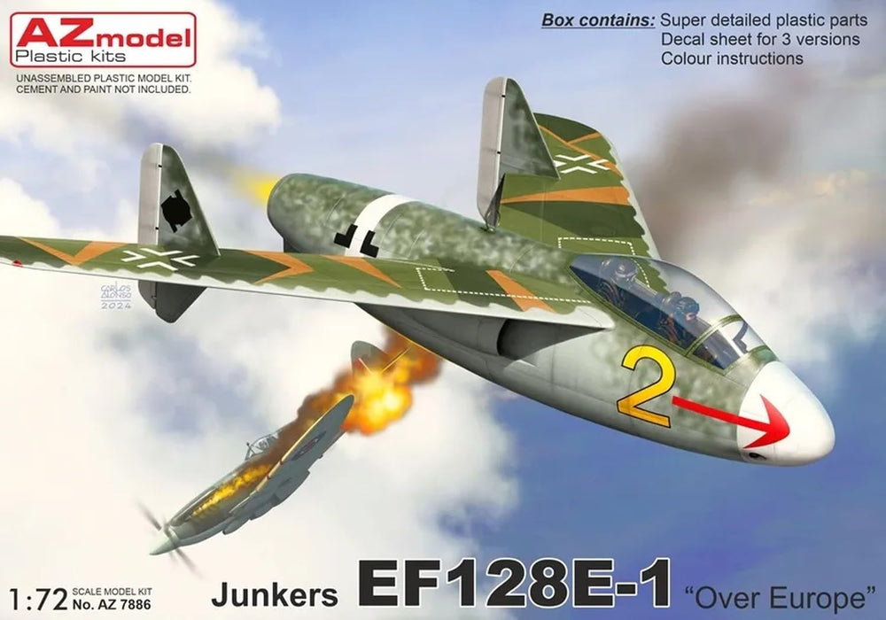 AZ Model 1/72 German Junkers EF 128E-1 Over Europe Plastic Model Kit AZM7886 NEW_3