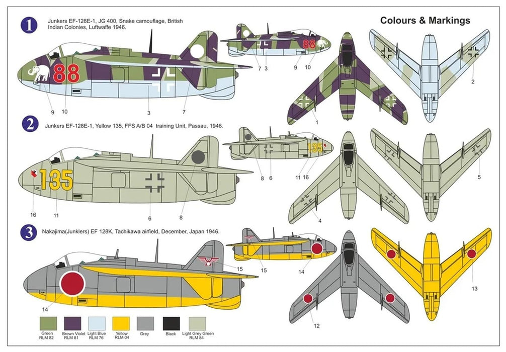AZ Model 1/72 German Junkers EF-128E-1 Plastic Model Kit AZM7885 w/ Markings NEW_2