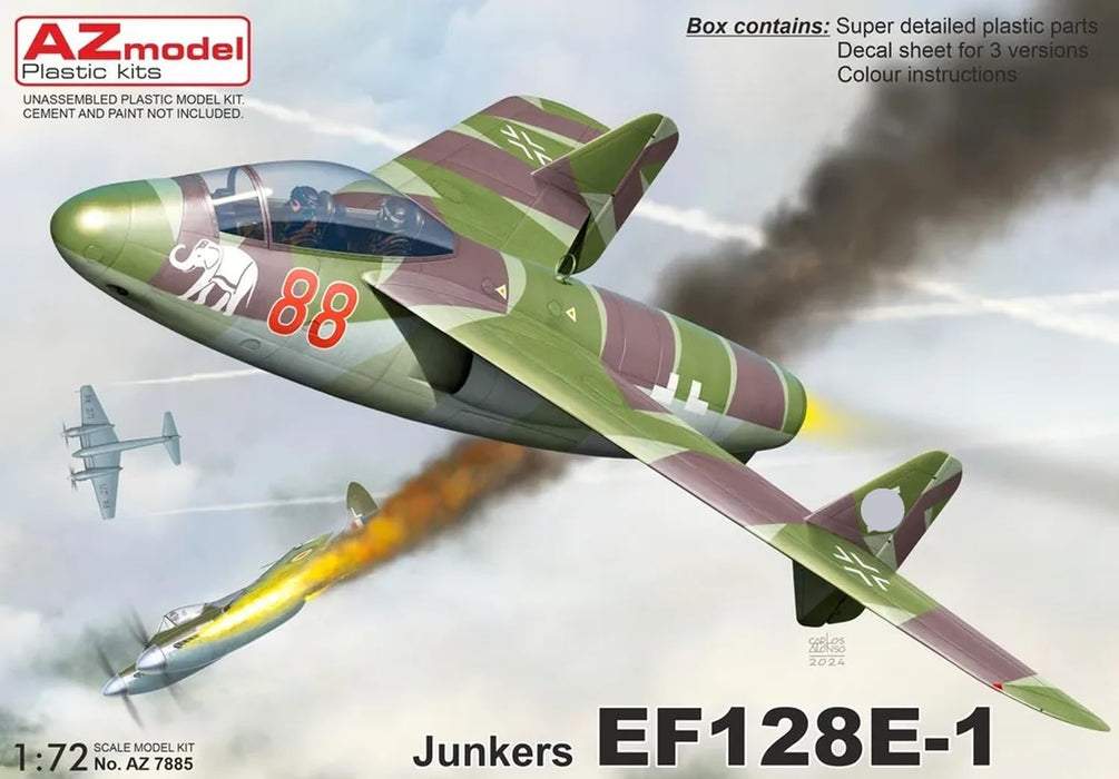 AZ Model 1/72 German Junkers EF-128E-1 Plastic Model Kit AZM7885 w/ Markings NEW_3