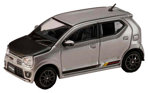 Hobby Japan 1/64 Suzuki Alto Works HA36S Carbon Bonnet Custom Version Silver NEW_1