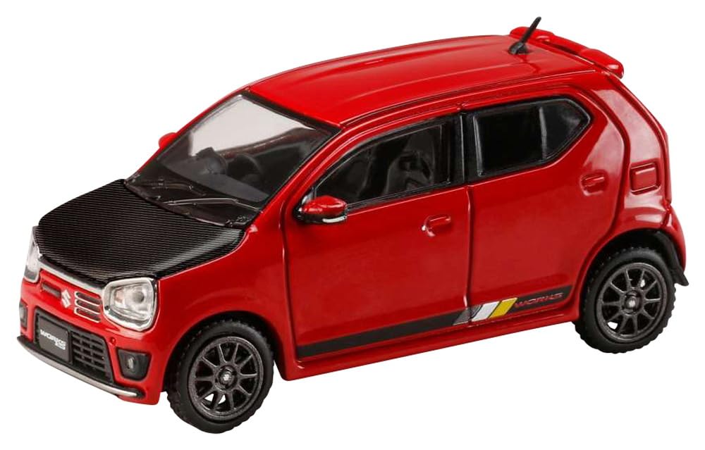Hobby Japan 1/64 Suzuki Alto Works HA36S Carbon Bonnet Custom Version Pure Red_1
