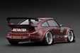 TK.Company ignition model 1/18 Porsche RWB 930 IG3622 Dark Red Miniagture Car_2