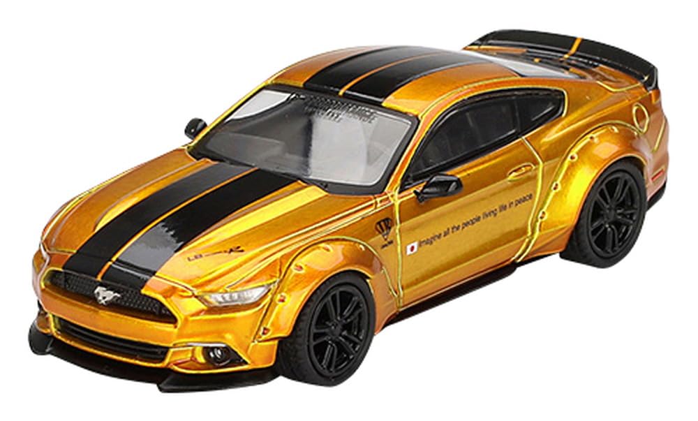 MINI GT 1/64 LB Works Ford Mustang LB Gold RHD Diecast Miniature Car MGT00847-R_1