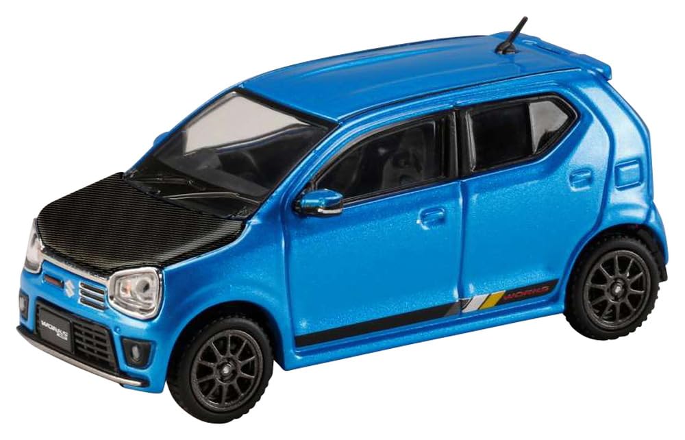 1/64 Suzuki Alto Works HA36S Carbon Bonnet Custom Ver. Blue HJ641070CBL NEW_1