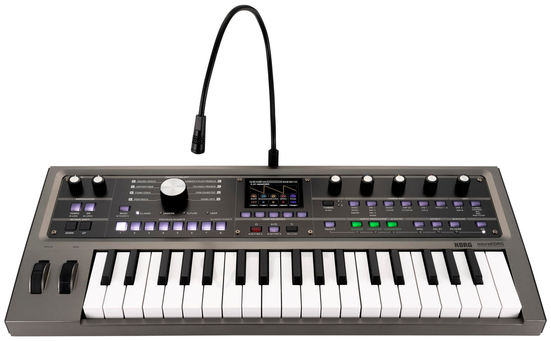 KORG microKORG 2 Black Tabletop Keyboard Analog Synthesizer 37-key Battery NEW_1