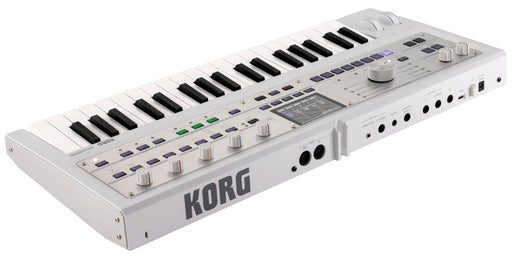 KORG microKORG 2 Limited Color MWH Metallic White Tabletop Analog Synthesizer_2