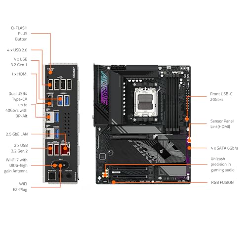 GIGABYTE X870E AORUS ELITE WIFI7 for AMD Ryzen Gaming Mother Board MB6572 NEW_5