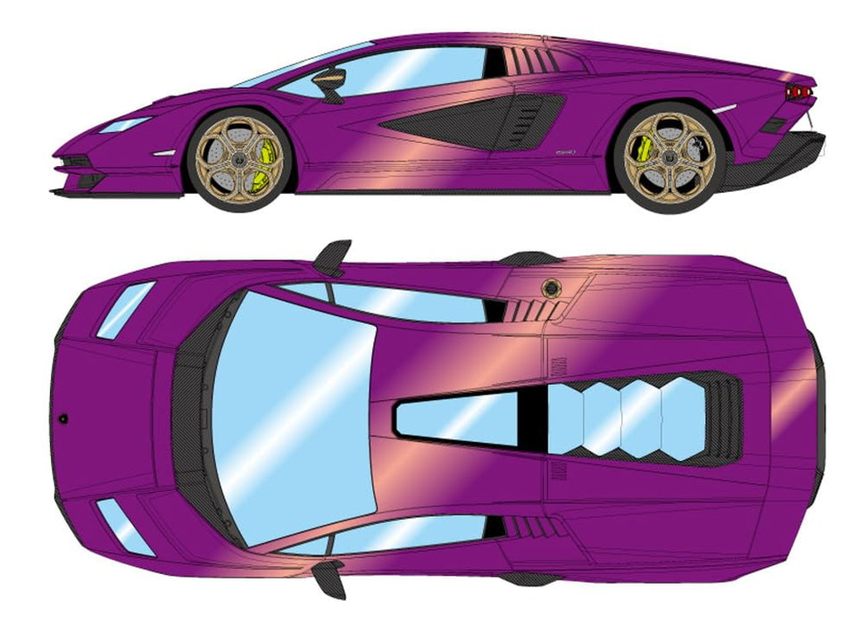 EIDOLON 1/43 Lamborghini Countach LPI 800-4 2022 Viola Pasifae Model Car EM740E_1