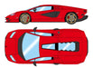 Make Up EIDOLON 1/43 Lamborghini Countach LPI 800-4 2022 Rosso Red EM740B NEW_1