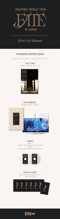 [DVD] ENHYPEN WORLD TOUR FATE IN JAPAN Standard Edition TYBT-19048 K-Pop NEW_2